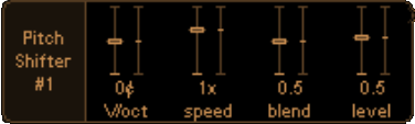 Pitch Shifter unit interface