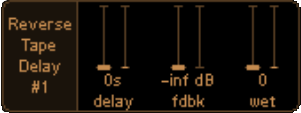 Reverse Tape Delay unit interface